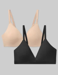 Air Plunge Bra and Air Triangle Bralette Set (2-Pack)