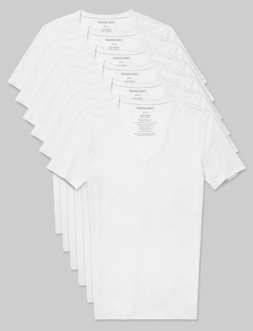 Cool Cotton Deep V-Neck Stay-Tucked Undershirt