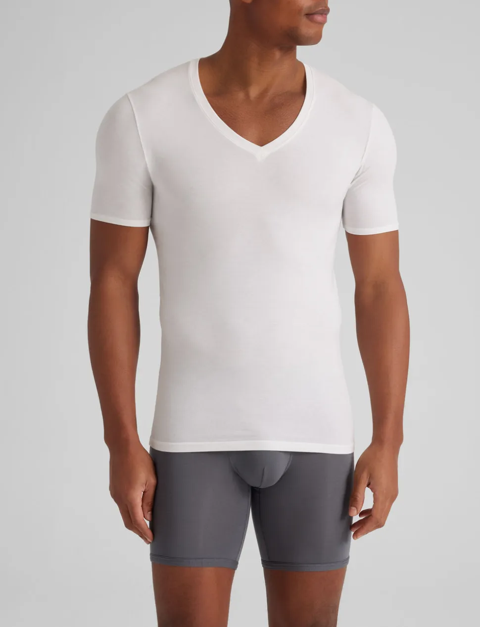 Cool Cotton Deep V-Neck Stay-Tucked Undershirt