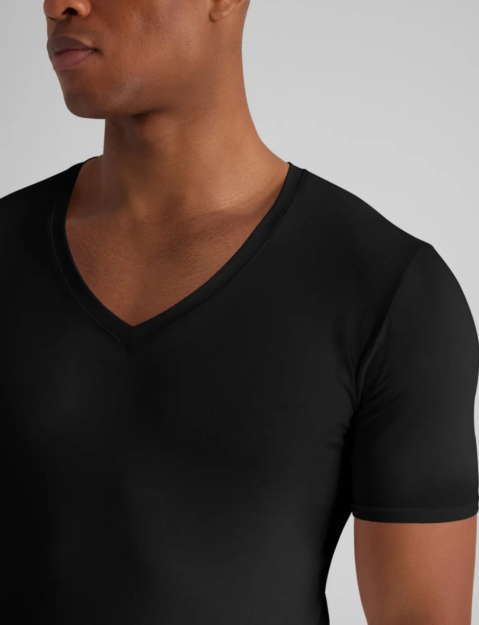 Cool Cotton Deep V-Neck Stay-Tucked Undershirt