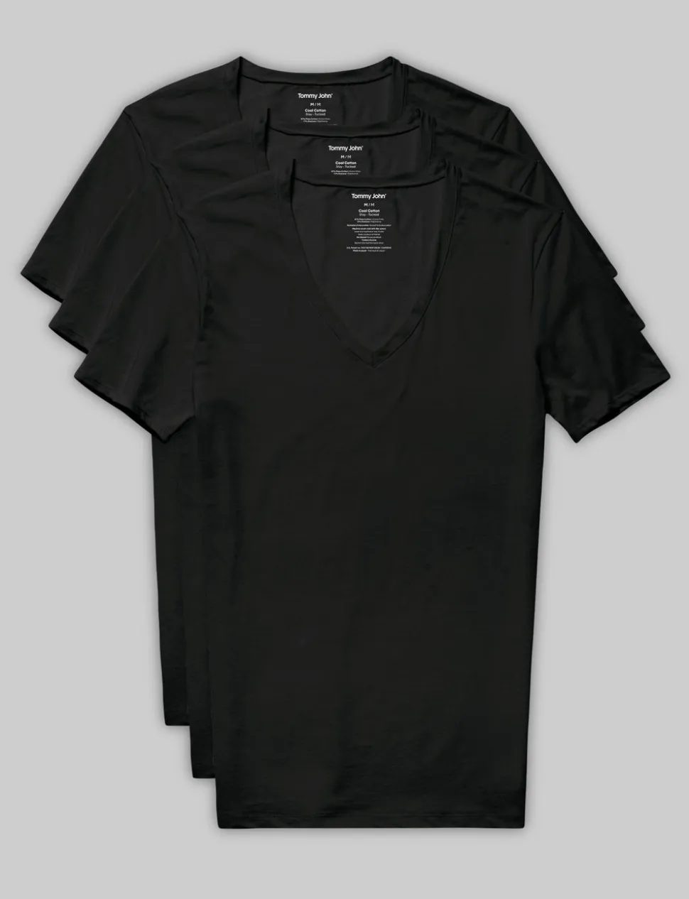 Cool Cotton Deep V-Neck Stay-Tucked Undershirt (3-Pack)