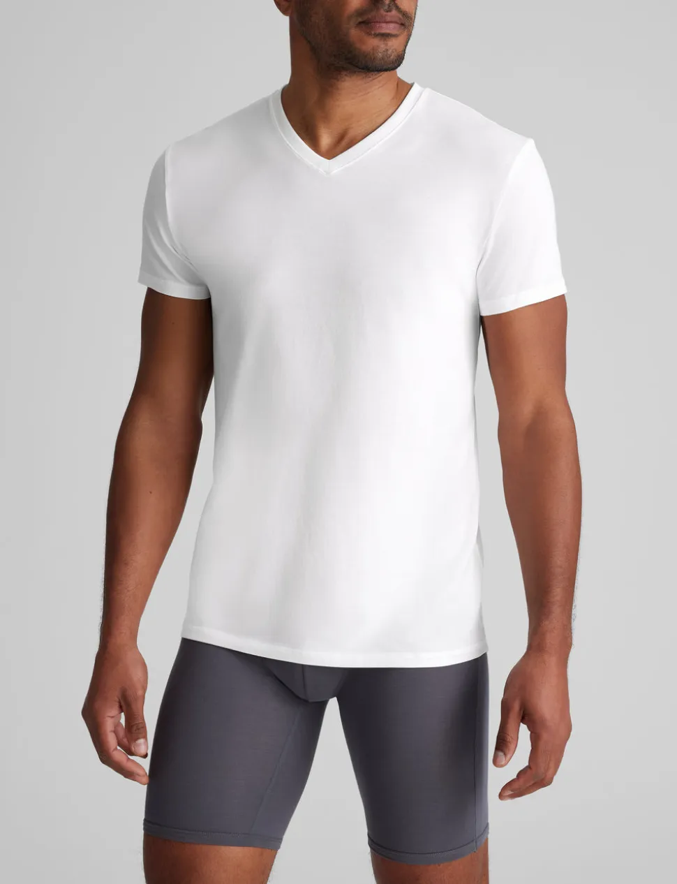 Cool Cotton High V-Neck Modern Fit Undershirt (3-Pack)