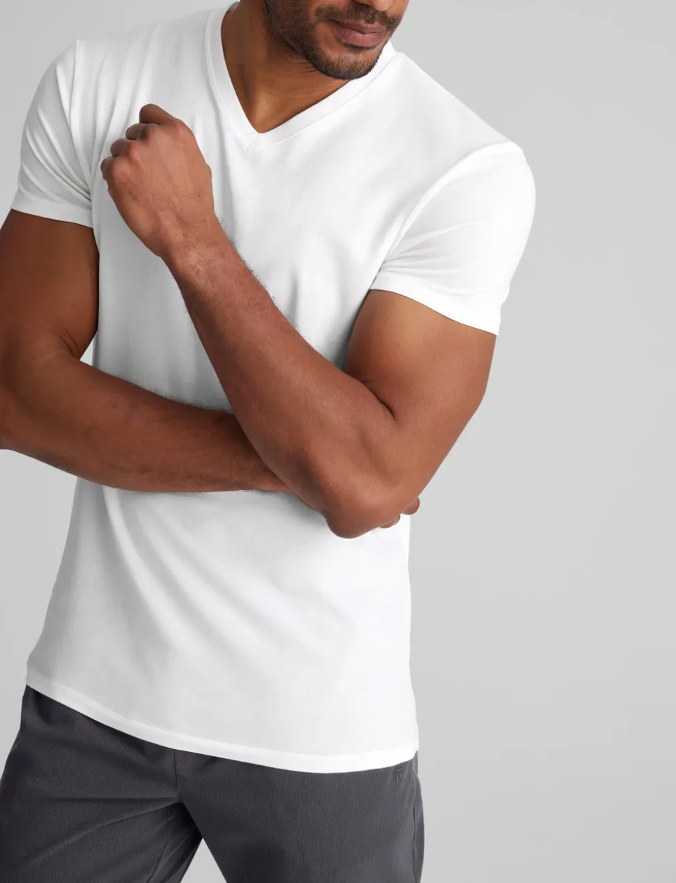 Cool Cotton High V-Neck Modern Fit Undershirt (3-Pack)