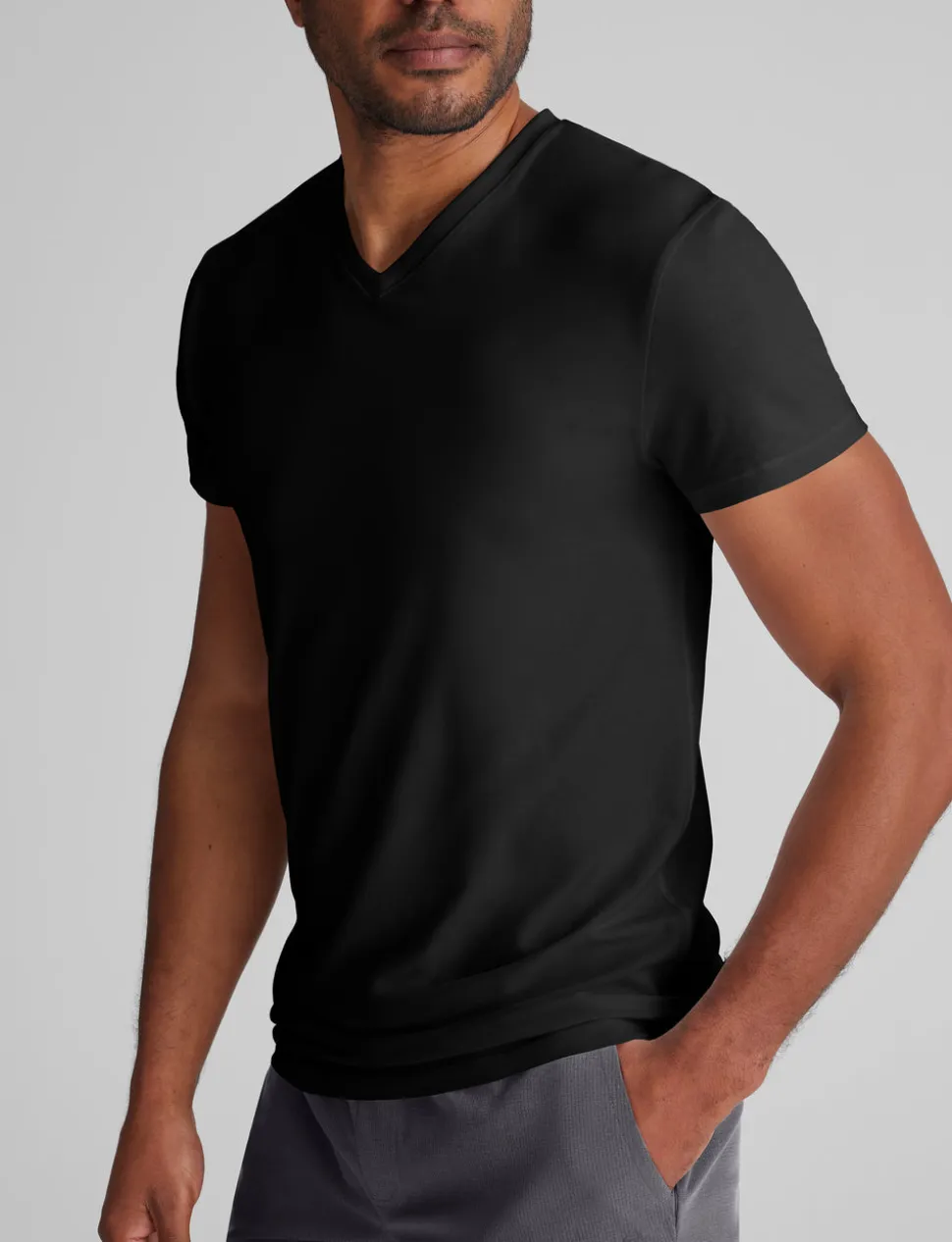 Cool Cotton High V-Neck Modern Fit Undershirt (3-Pack)