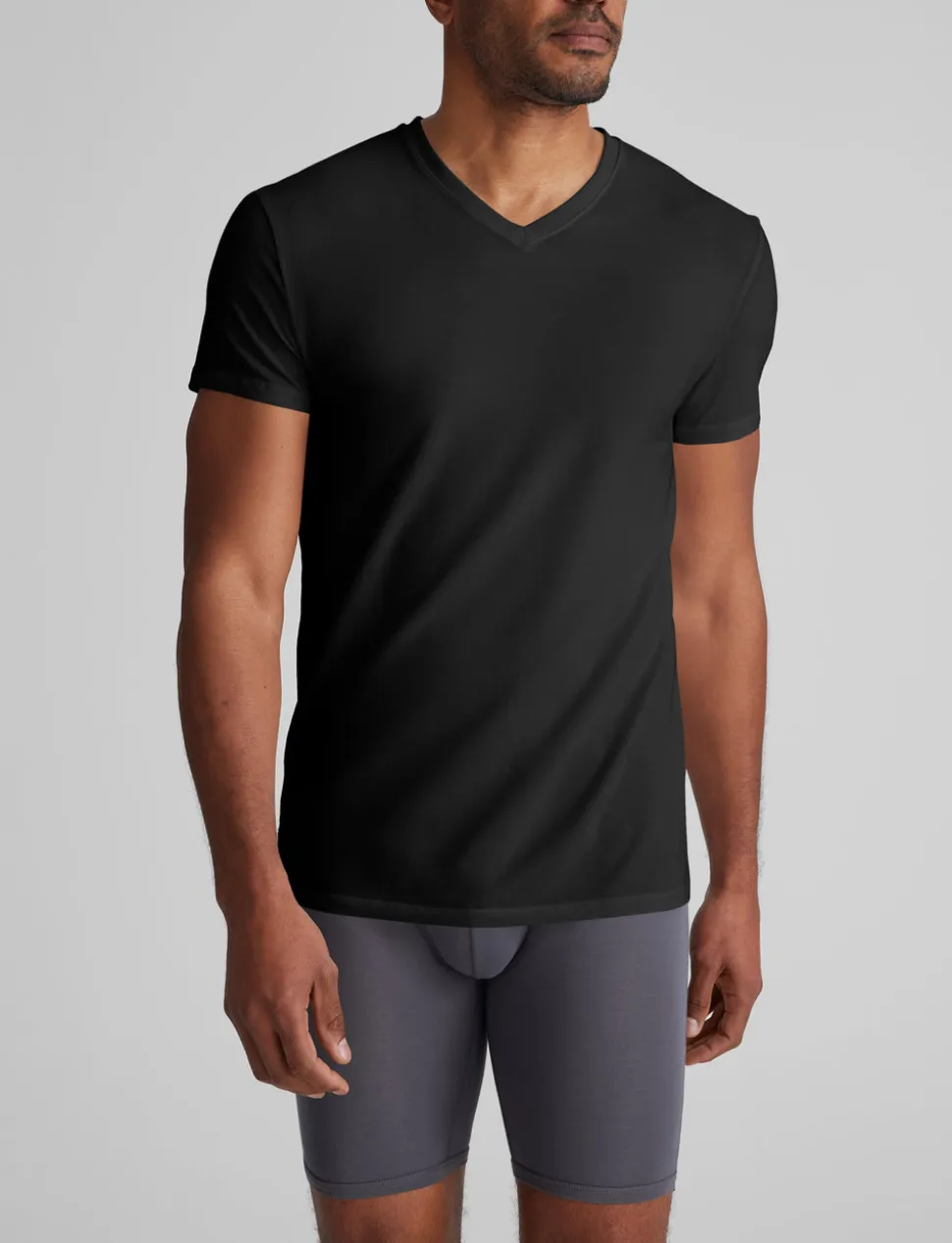 Cool Cotton High V-Neck Modern Fit Undershirt (3-Pack)