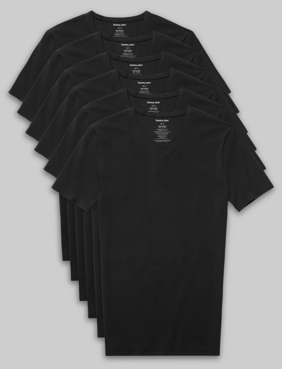 Cool Cotton High V-Neck Stay-Tucked Undershirt (6-Pack)