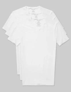 Cool Cotton High V-Neck Stay-Tucked Undershirt (3-Pack)