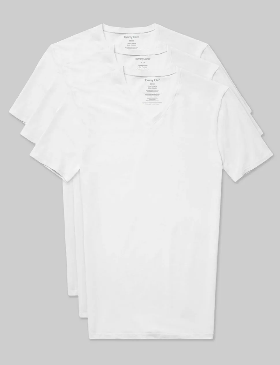 Cool Cotton High V-Neck Stay-Tucked Undershirt (3-Pack)