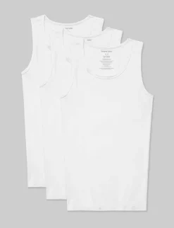 Cool Cotton Tank Stay-Tucked Undershirt (3-Pack)