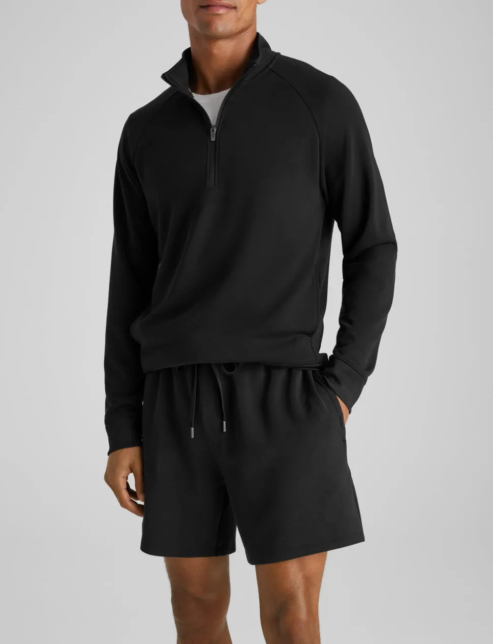 Luxe Traveler Knit Quarter Zip & Short Set