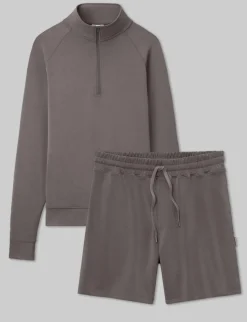 Luxe Traveler Knit Quarter Zip & Short Set