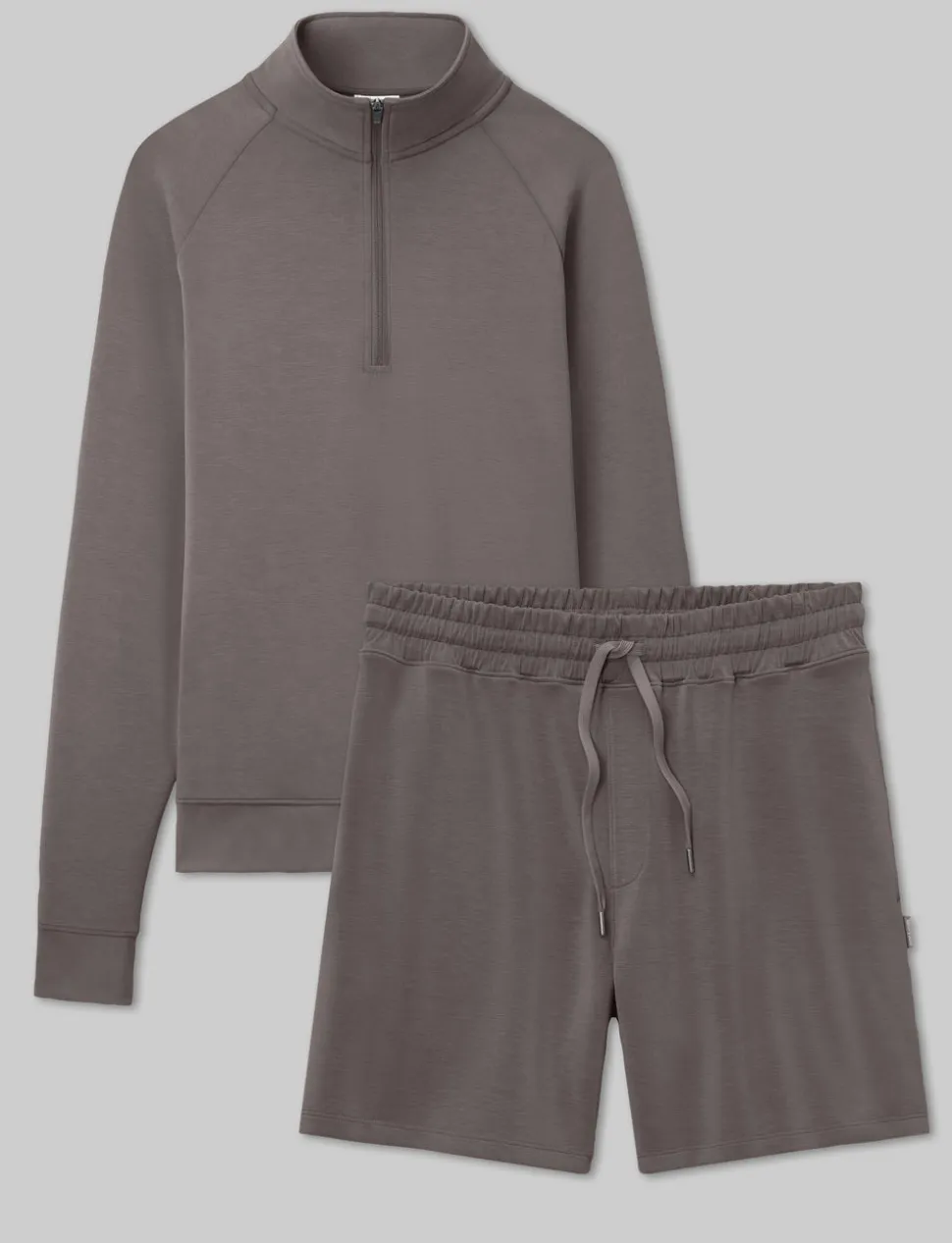 Luxe Traveler Knit Quarter Zip & Short Set