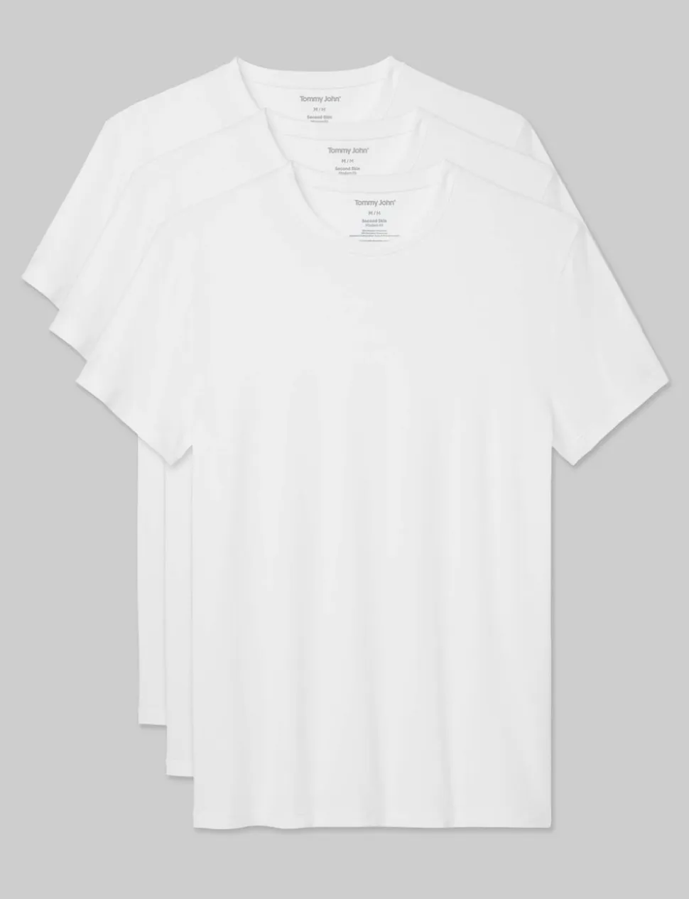 Second Skin Crew Neck Modern Fit Undershirt (3-Pack)