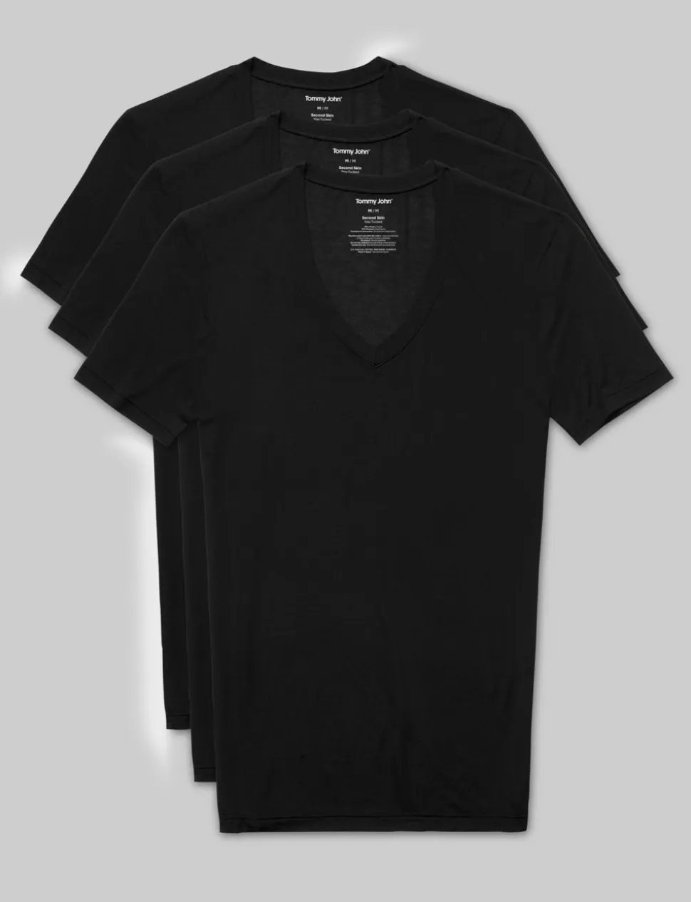 Second Skin Deep V-Neck Stay-Tucked Undershirt (3-Pack)