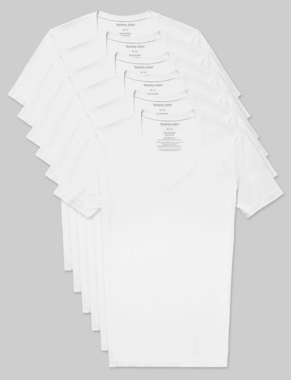 Second Skin Deep V-Neck Stay-Tucked Undershirt (6-Pack)