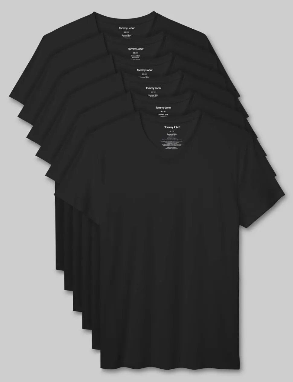 Second Skin High V-Neck Modern Fit Undershirt (3-Pack)