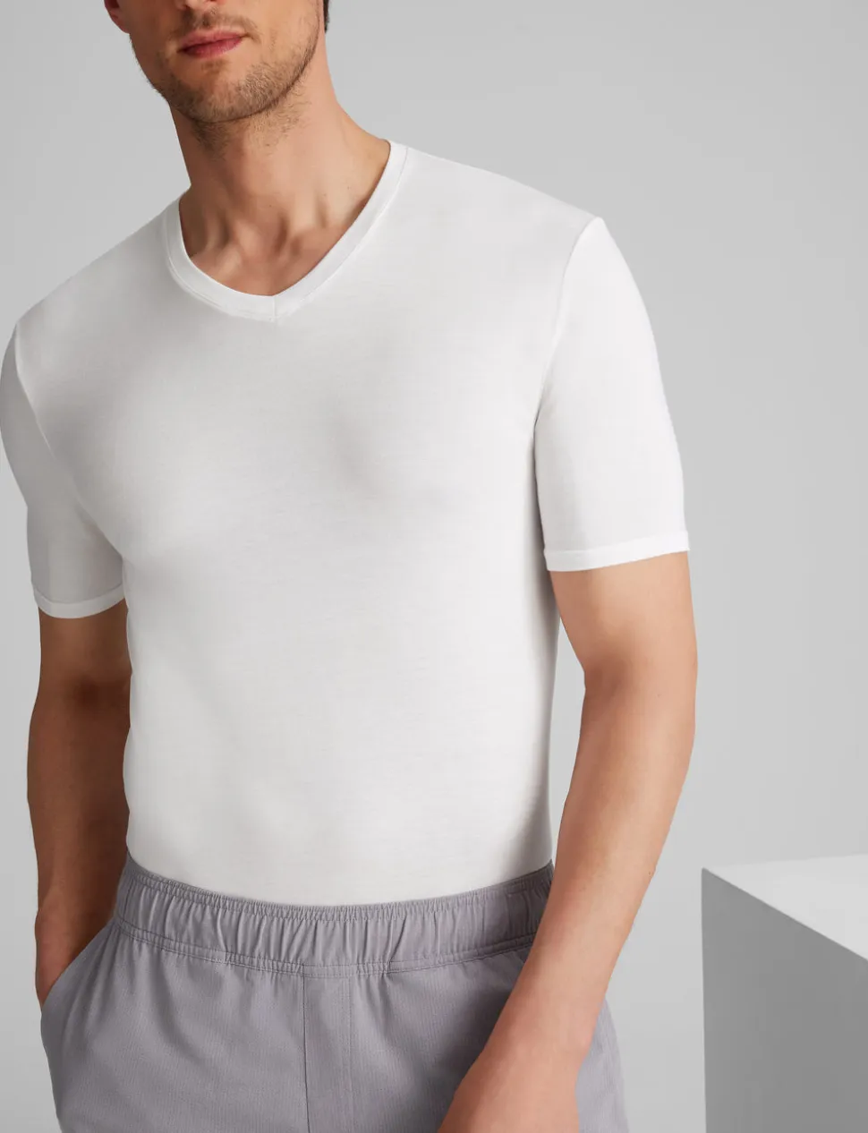Second Skin High V-Neck Stay-Tucked Undershirt (6-Pack)