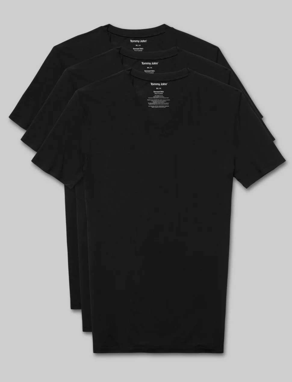 Second Skin High V-Neck Stay-Tucked Undershirt (6-Pack)