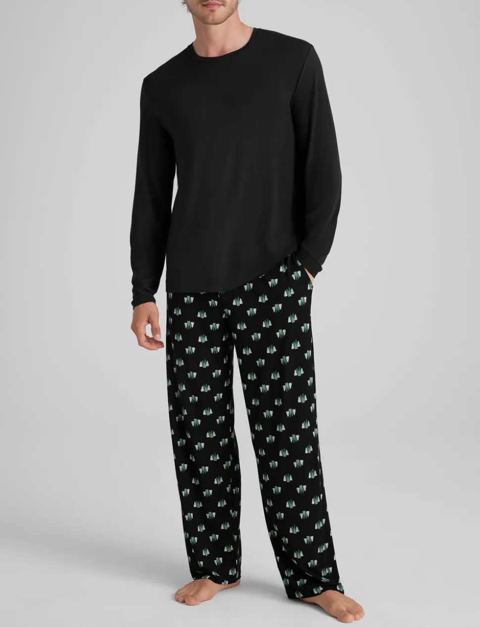 Second Skin Long Sleeve Sleep Tee & Pant Set