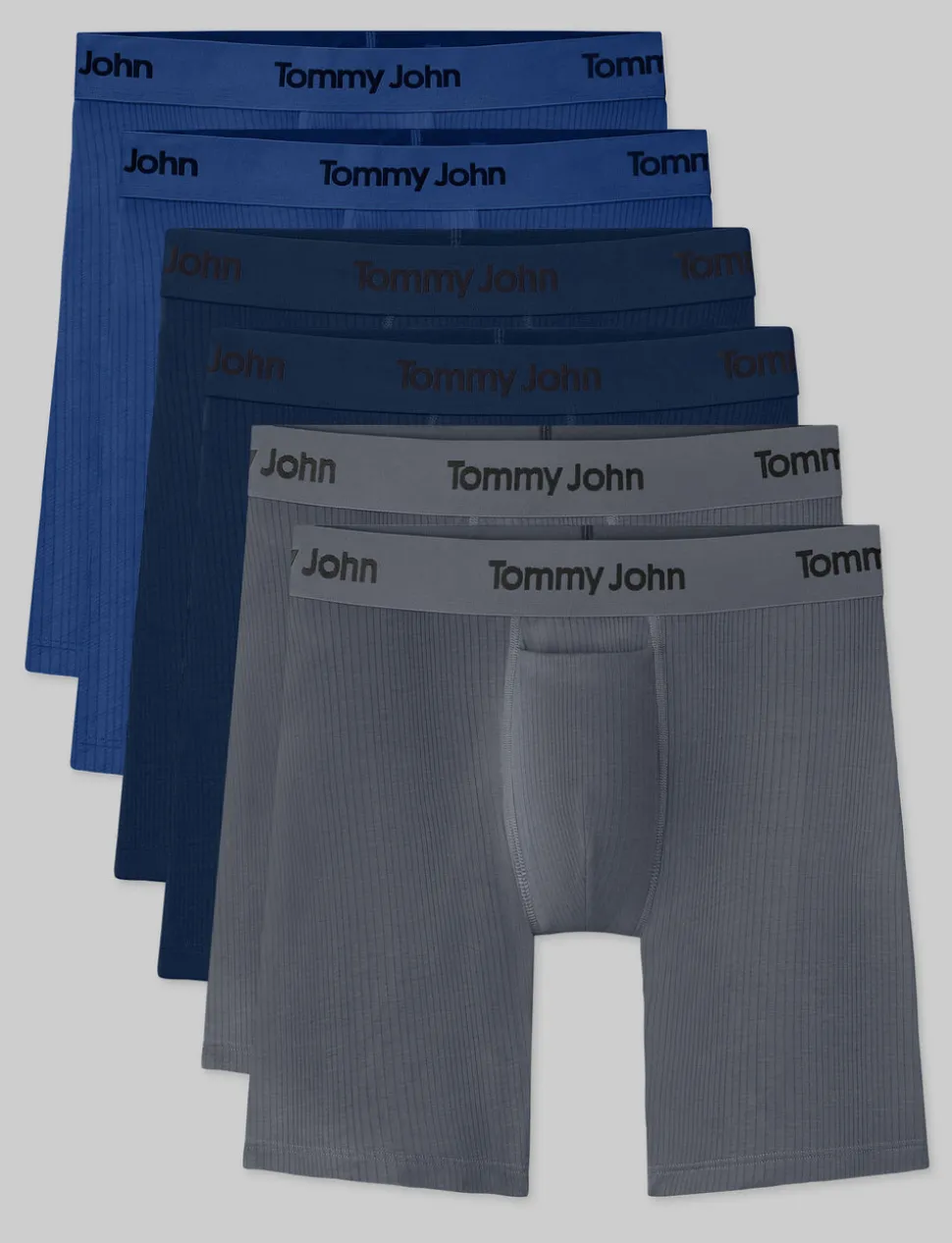 Second Skin Luxe Rib Boxer Brief 8" (6-Pack)