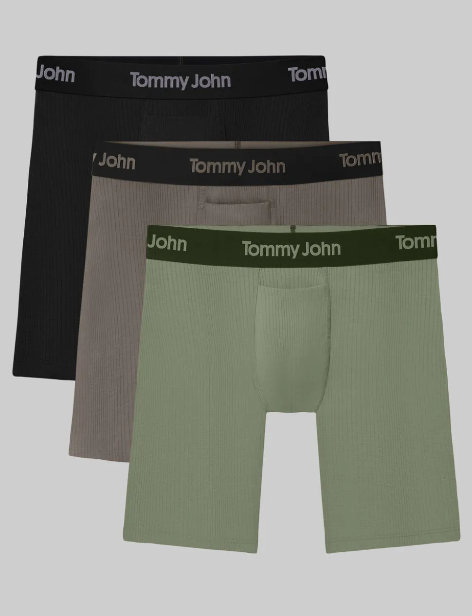 Second Skin Luxe Rib Boxer Brief 8" (3-Pack)
