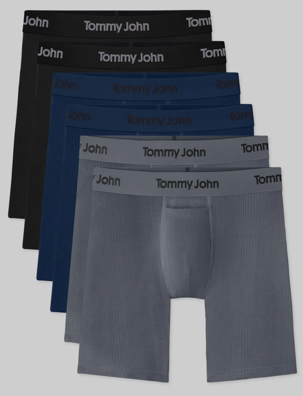 Second Skin Luxe Rib Boxer Brief 8" (3-Pack)