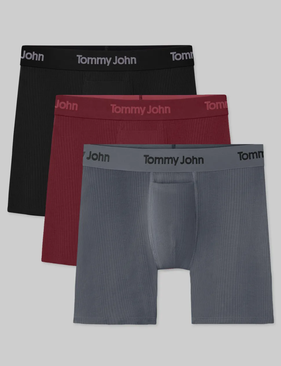 Second Skin Luxe Rib Mid-Length Boxer Brief 6" (6-Pack)
