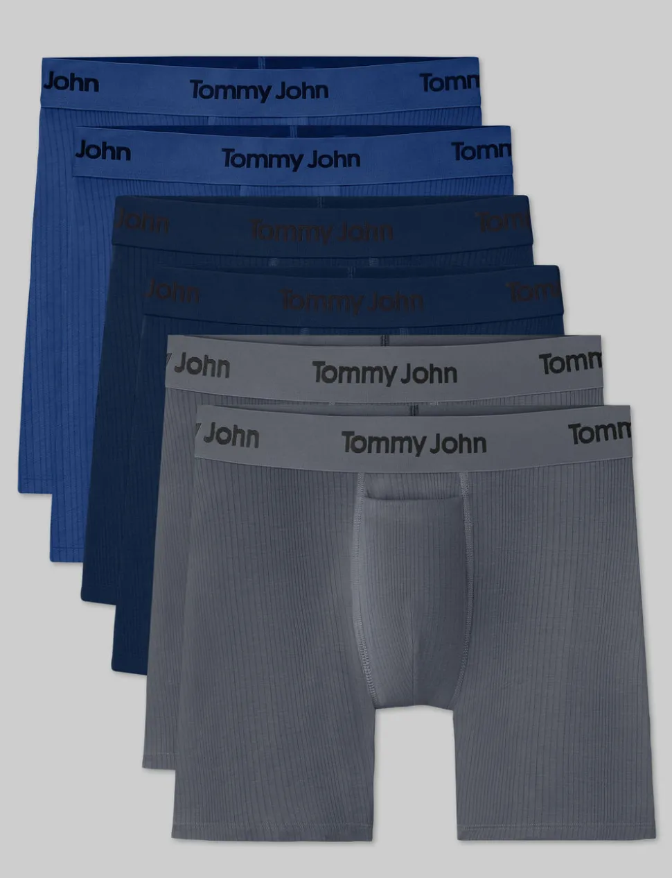 Second Skin Luxe Rib Mid-Length Boxer Brief 6" (6-Pack)