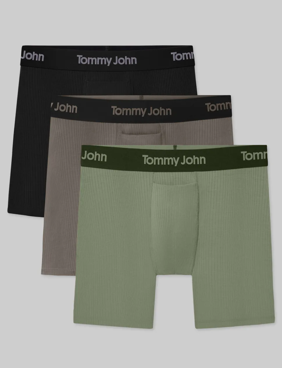 Second Skin Luxe Rib Mid-Length Boxer Brief 6" (6-Pack)