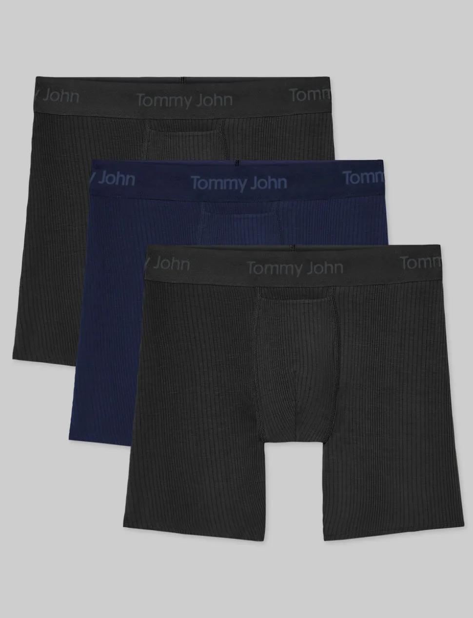 Second Skin Luxe Rib Mid-Length Boxer Brief 6" (3-Pack)