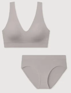 Second Skin Pullover V-Neck Bra & Brief Set