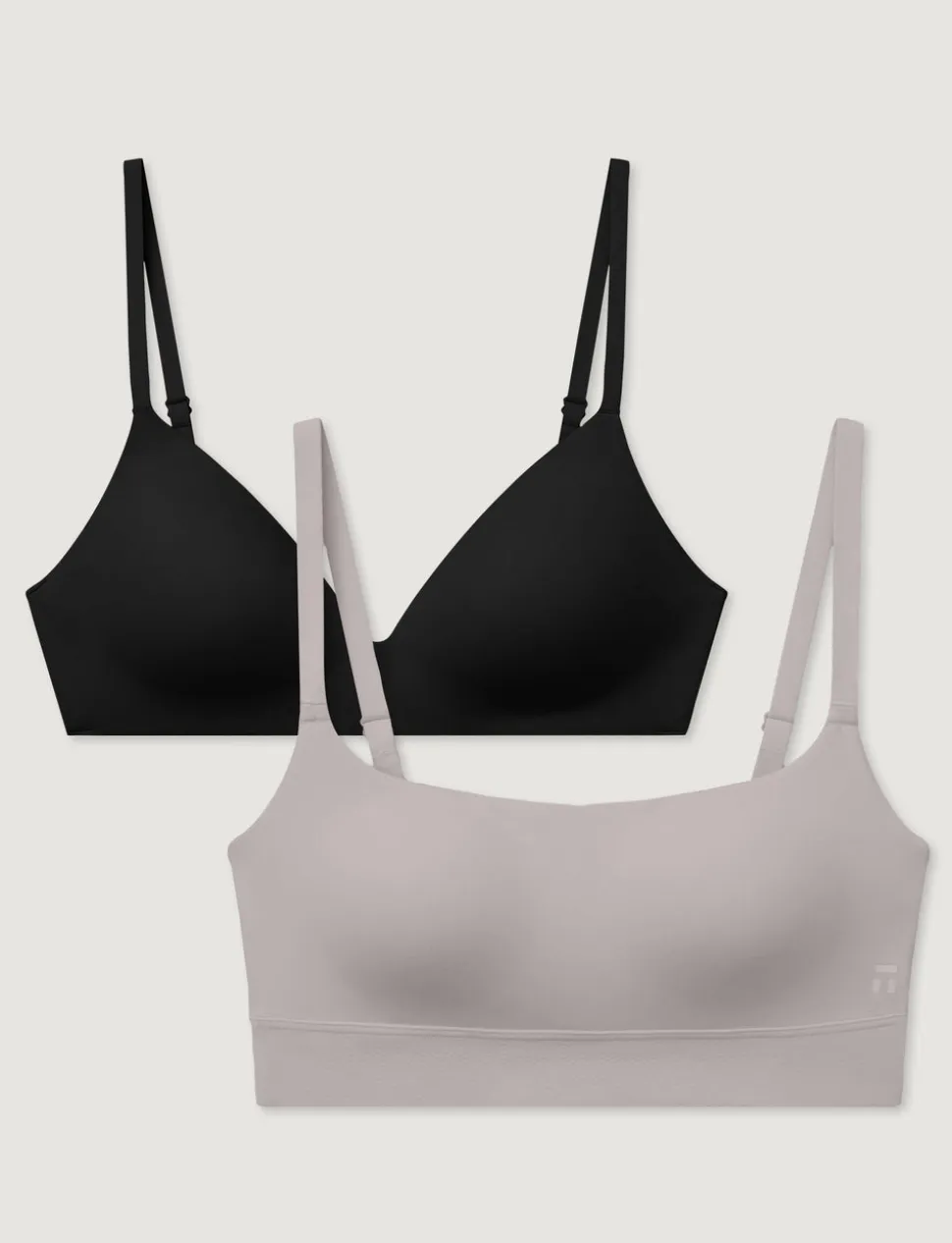 Second Skin Wireless T-Shirt Bra & Light Support Bra (2-Pack)