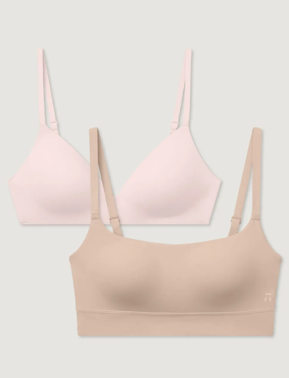Second Skin Wireless T-Shirt Bra & Light Support Bra (2-Pack)