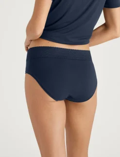 Women's Cool Cotton Brief, Lace Waist