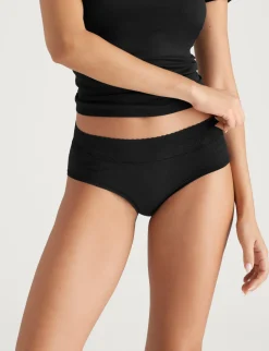 Women's Cool Cotton Brief, Lace Waist