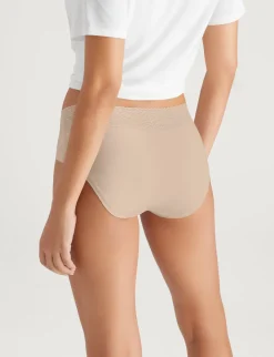 Women's Cool Cotton Brief, Lace Waist