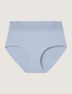 Women's Cool Cotton High Rise Brief, Lace Waist