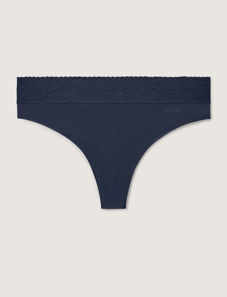 Women's Cool Cotton Thong, Lace Waist (3-Pack)