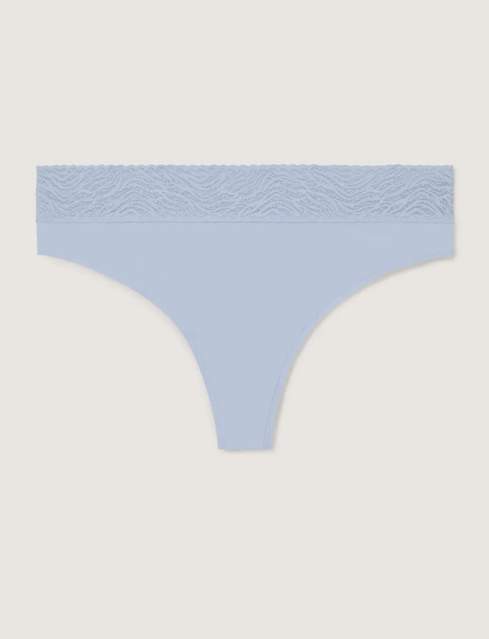 Women's Cool Cotton Thong, Lace Waist