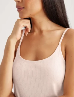 Women's Cotton Pointelle Rib Cami & Short Set