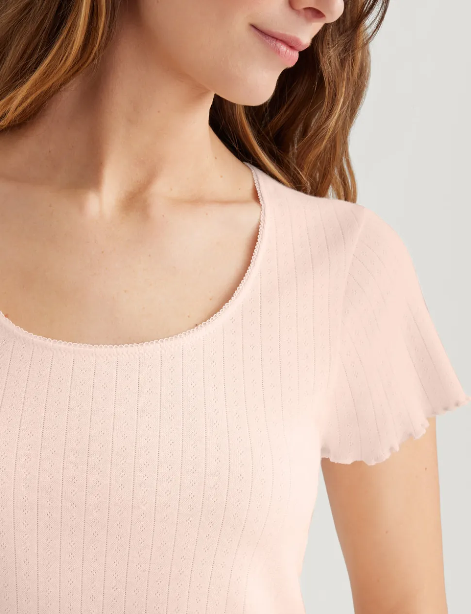Women's Cotton Pointelle Rib Sleep Short