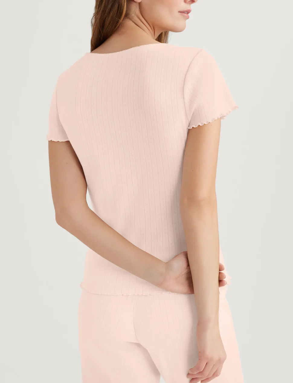Women's Cotton Pointelle Rib Sleep Short