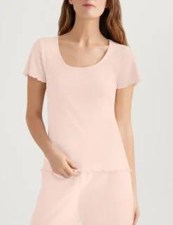 Women's Cotton Pointelle Rib Sleep Short