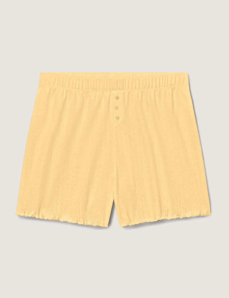 Women's Cotton Pointelle Rib Sleep Short