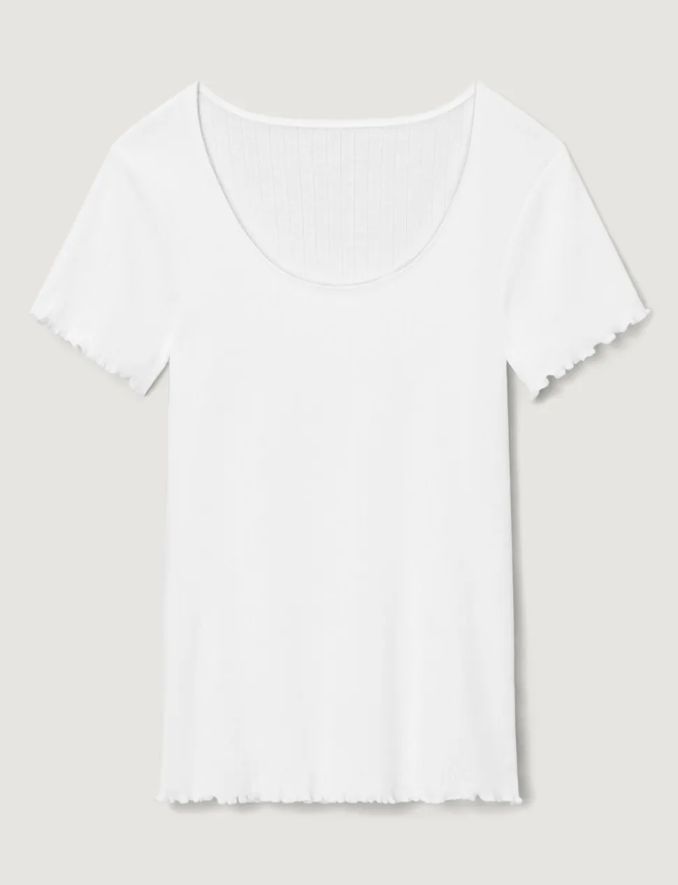 Women's Cotton Pointelle Rib Tee & Pant Set