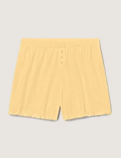 Women's Cotton Pointelle Rib Tee & Short Set
