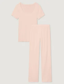 Women's Cotton Pointelle Rib Tee