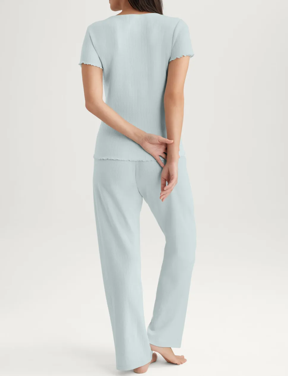 Women's Cotton Pointelle Rib Tee