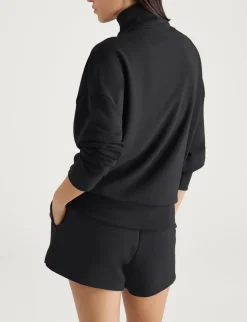 Women's Luxe Traveler Knit Quarter Zip & Mid-Rise Short Set