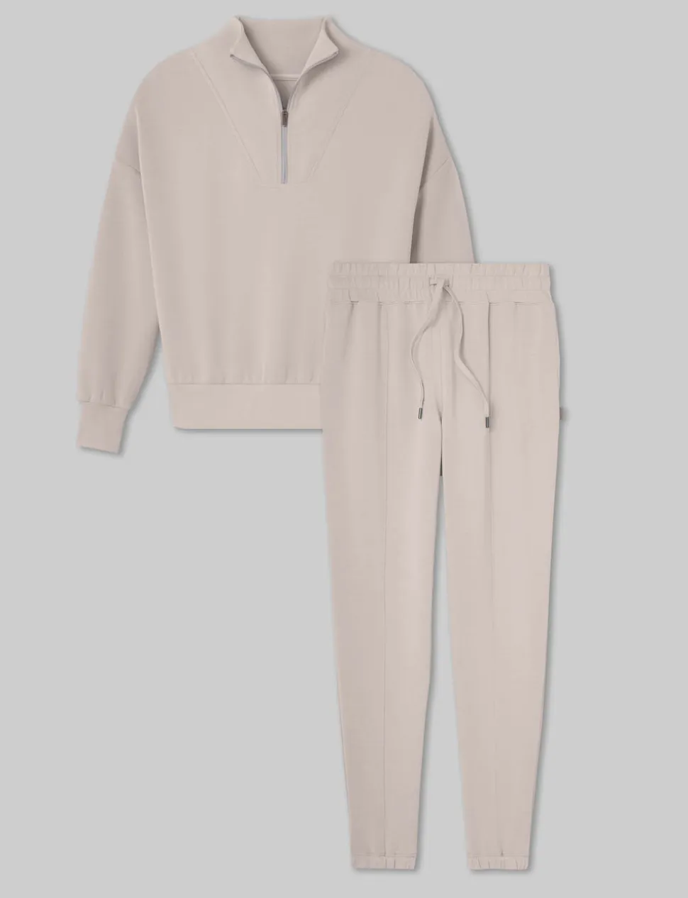 Women's Luxe Traveler Knit Quarter Zip & Jogger Set